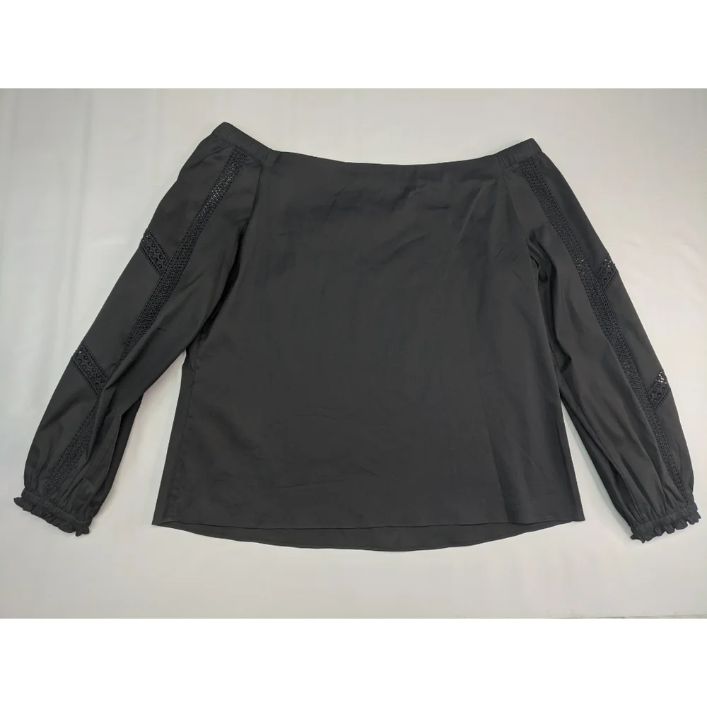 Off shoulder blouse by WHBM, long sleeved Women's Large EUC - Picture 2 of 8